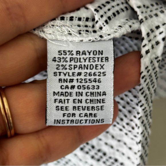 Habitat clothes to live in size small button down shirt white black spots - Picture 10 of 10